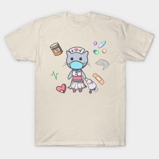 Nurse cat with hospital inspired items T-Shirt